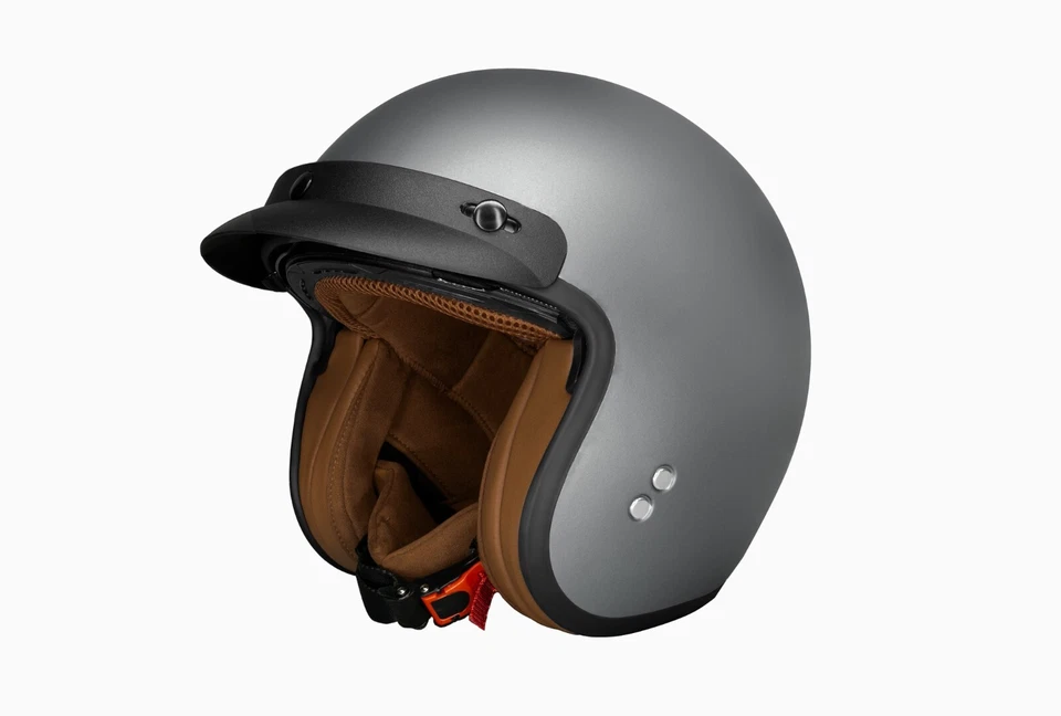 Jethelm mit Visier Motorradhelm Retro Rollerhelm Sturzhelm Unisex mehrere Farben - Bild 4 von 4