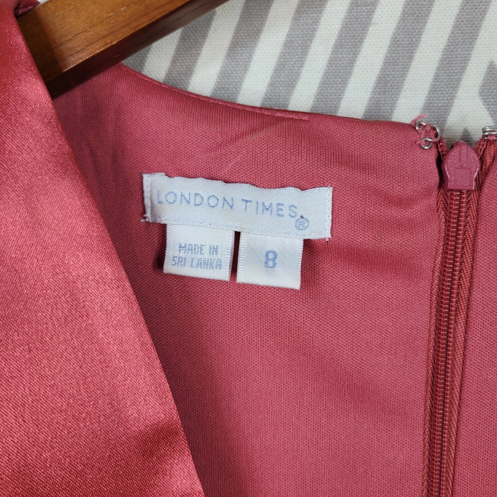 PALM ANGELS Abito da sera London Times taglia 8 mamma sposa sposo lunghezza ginocchio giacca rosa