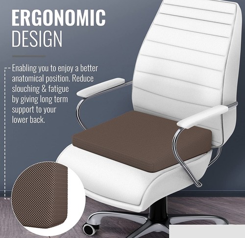 Wedge Cushion Pillow Cushion Memory Foam Car Seat Chair Lumbar Support Office UK - Picture 25 of 36