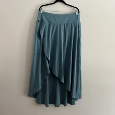 Halara Women XL Stone Blue Breezeful High Waisted High Low 2-In-1 Maxi Skort NWT