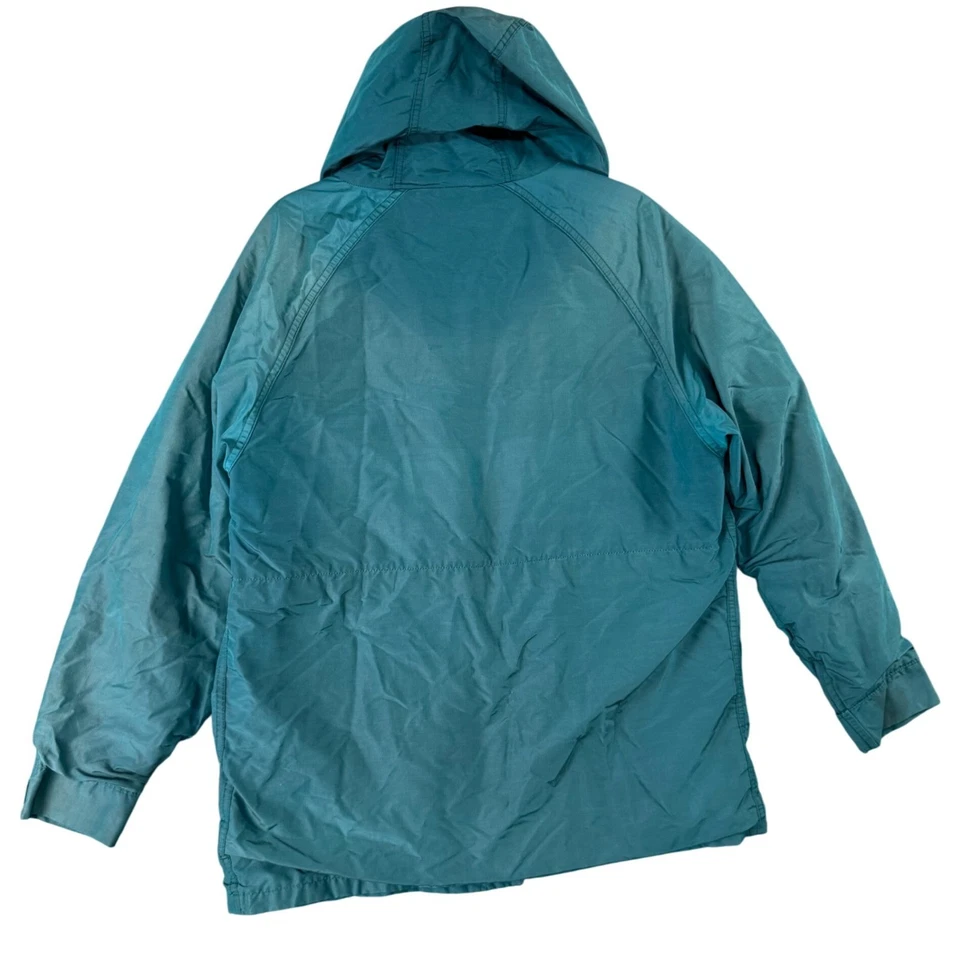 Chaqueta con Capucha Woolrich Teal De Colección Hombres L Forrada a Cuadros Algodón Nylon Hecha en EE. UU. Gorpcore Foto 3 de 4