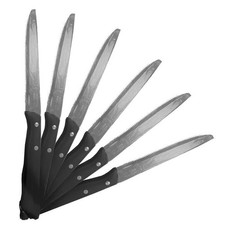 MAURY'S SET DA 6 COLTELLI PER PIZZA IN ACCIAIO INOX DI COLORE NERO