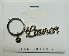 Personalite Marina De Buchi Gold Tone Bag Charm Key Ring Key Chain Lauren