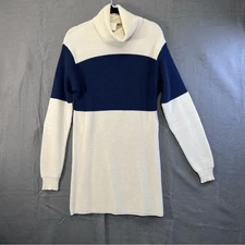 Vintage 1990s Linda Lundstrom Women’s Sz small turtleneck dress wool blend Princ