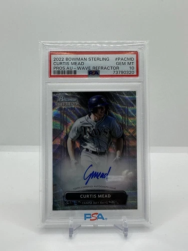 2022 BOWMAN STERLING CURTIS MEAD WAVE AUTO 4/125 PSA 10