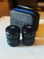SIRUI Night Walker T1.2 Prime Lens Set 16mm 75mm - Canon RF, Red Komodo Camera