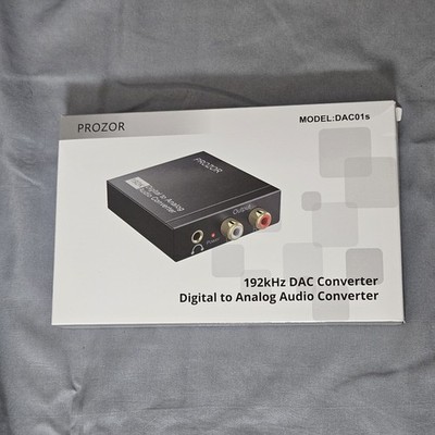 PROZOR 192kHz DAC Digital to Analog Audio Converter Optical Coax RCA Tested