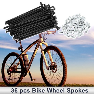 1 Set 12G 85mm Länge Fahrrad Speichen Nippel Carbon Stahl Schwarz Universal