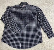 Brooks Brothers Men's L Black White Red Button Up Long Sleeve Dress Shirt Preppy