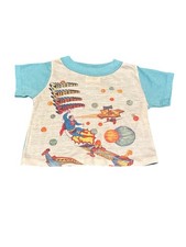 Vintage 1970s Superman DC Baby Kids Toddler PJ Shirt Size 2 Fits 6mo. Blue