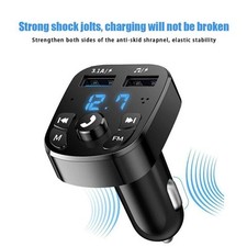 Hands-Free Bluetooth 5.0 Car Wireless FM Transmitter Adapter 2USB PD Charger AUX