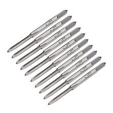 Metric Hand Tap M2 Thread 0.4 Pitch 3 Straight Flutes High Speed Steel 5 Pairs