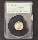 1940-D Mercury Dime — PCGS MS64 FB 🔥 Rattler Holder