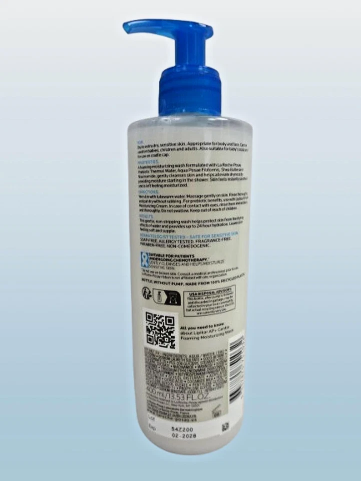 LA ROCHE POSAY LIPIKAR AP+ GENTLE FOAMING MOISTURIZING WASH 13.52 OZ NWOB 3PCS - Image 3 of 4