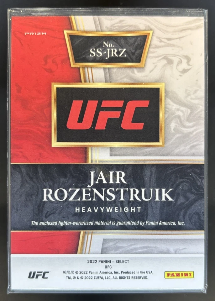 2022 Panini Select UFC Jair Rozenstruik Selective Swatches #SS-JRZ MEM - Image 2 of 4