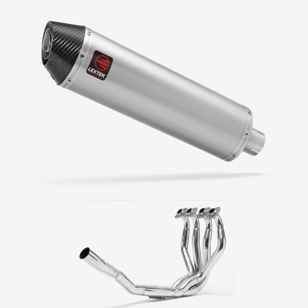 Lextek RP1 S/Steel Oval Exhaust System 400mm for Kawasaki ZX-6R Ninja (09-20)