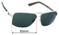 SFx Replacement Sunglass Lenses fits Von Zipper Metal Stache - 63mm Wide
