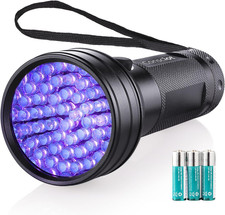 UV Flashlight Black Light, 51 LED 395Nm Ultraviolet Blacklight, Portable Torch