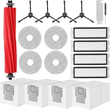 Vacuum cleaner accessory replacement kit, 1 main brush, 4 mop pads