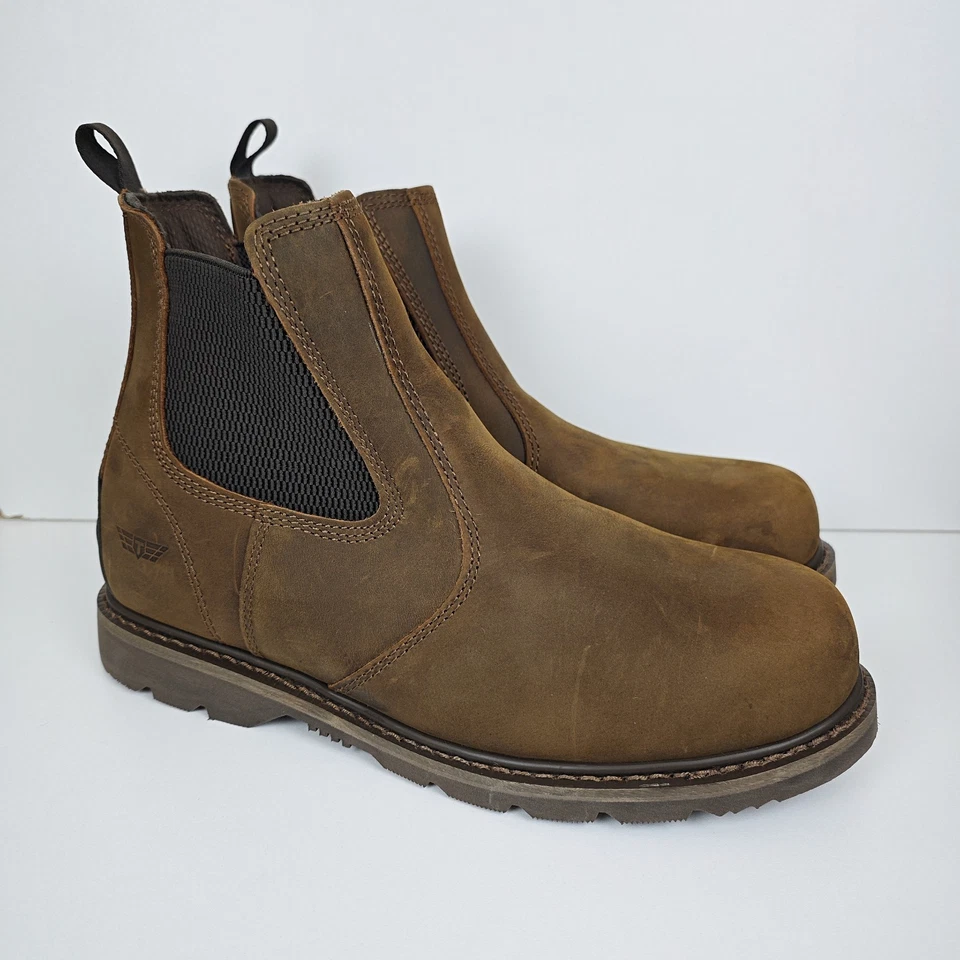 Trojan UK 12 Brown Tartarus S1 P Safety Boots 6 Men's Chelsea Toe Cap 6M7212 - Image 2 of 4