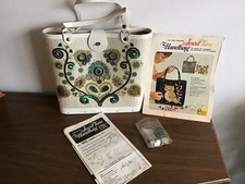 1960s Enid Collins Style Sequined Jeweled Purse w/ Instructions, Catalog Jewels