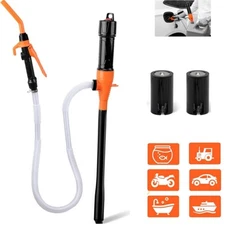 Battery Powered Electric Fuel Transfer Siphon Pump Gas Oil Water Liquid 2.2 GPM