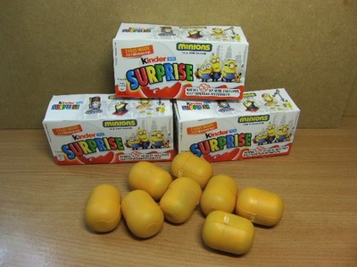 Kinder Überraschung - 3 x Leerboxen mit Minions 2016 PLUS 8 x ungemachte Minions