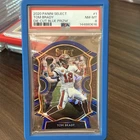New ListingPanini 2020 Select Concourse Tom Brady #1 Blue Prizm Die-Cut PSA 8 Bucs