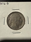 New Listing1916-D Buffalo Nickel 5c Five Cent US Coin Semi Key Date