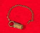ORIGINAL CIVIL WAR CANTEEN STOPPER COMPLETE WITH CHAIN