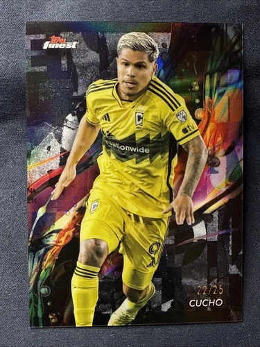 2024 Topps Finest MLS Soccer 31 Cucho common Black Refractor #d 22 /25 CLB Crew