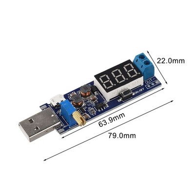 Voltage Boost Power Module USB 5V Input to 3 3V 9V 12V 24V Adjustable Output