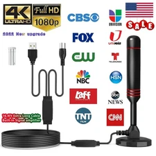 5600 Miles Upgraded TV Antenna Digital HD Antena Indoor HDTV 1080P 4K W/Magnetic