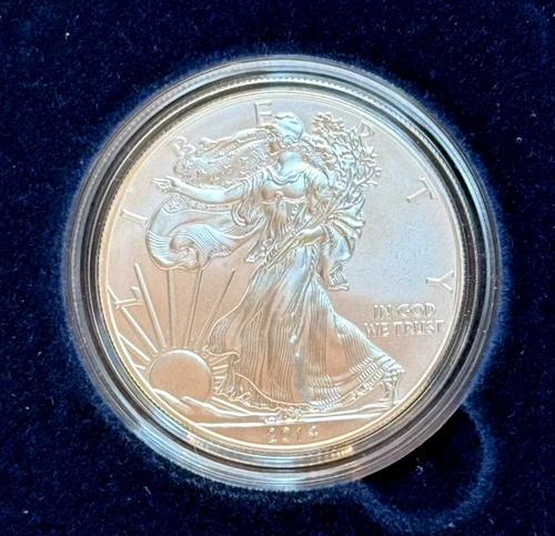 2014 W American Eagle One Ounce Silver Uncirculated Coin with COA