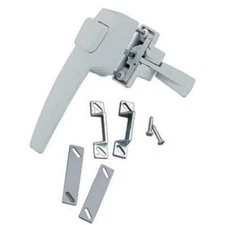 - Free Hanging Push Button Door Latch for Screen and Storm Doors Aluminum Grey