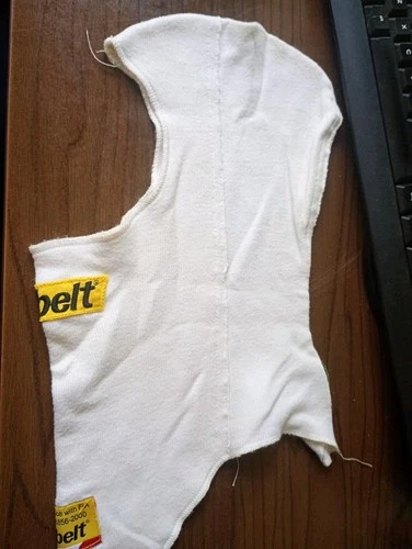 FERRARI CORSE CLIENTI ,used balaclava  FERRARI 599XX, "USED, WASHED BUT STAINED"