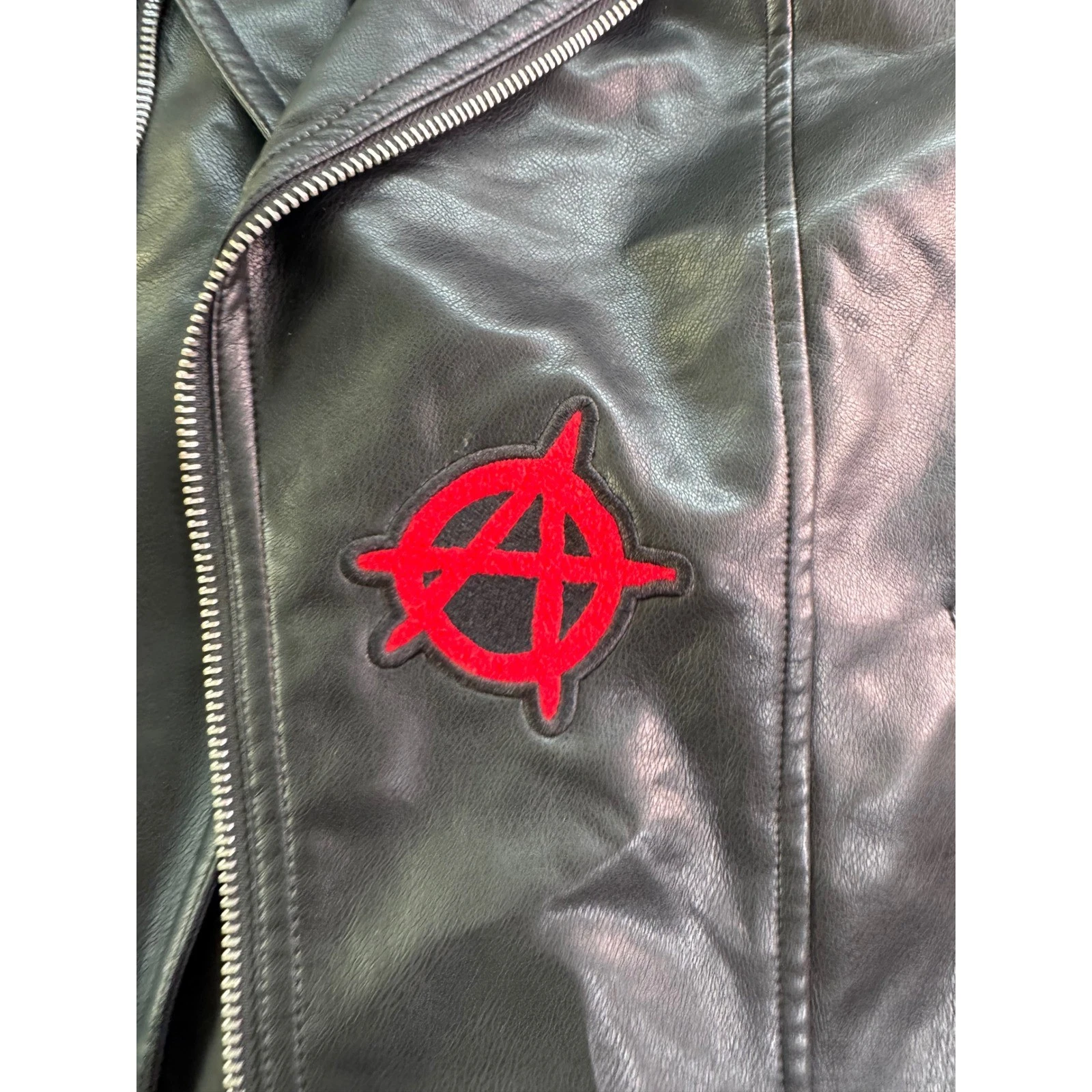 Marvel Spider-Man Across The Spider-Verse Spider-Punk Faux Leather Vest Mens MD image 3