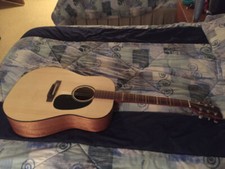 Diy Acoustic Handcraft Custom Solid Mahogany+spruce Guitar Kit-dreadnought Or Om