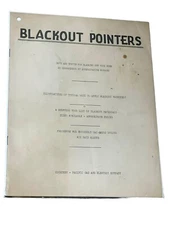 RARE WWII PG&E BLACKOUT POINTERS GUIDE BOOK San Francisco CA Homefront