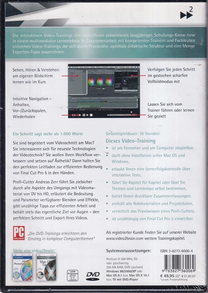 Final Cut Pro HD - Video-Training [DVD-ROM] Mac / Windows 2000 / Windows 98 / Li - Bild 2 von 2