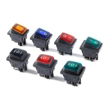 Rectangular Rocker Switch 4/6 Pin 2/3 Position LED Illuminated ON OFF KCD4