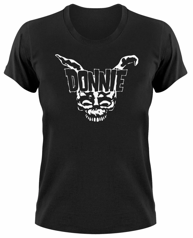 #3 Donnie Darko Frank Damen T-Shirt They Made Me Do It Spruch Hase Kult Danzig - Bild 1 von 1