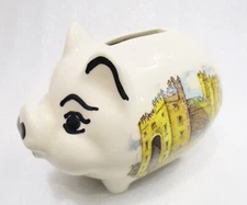 Bunratty Castle Ireland Vintage Ceramic Piggy Bank Pig Made in England