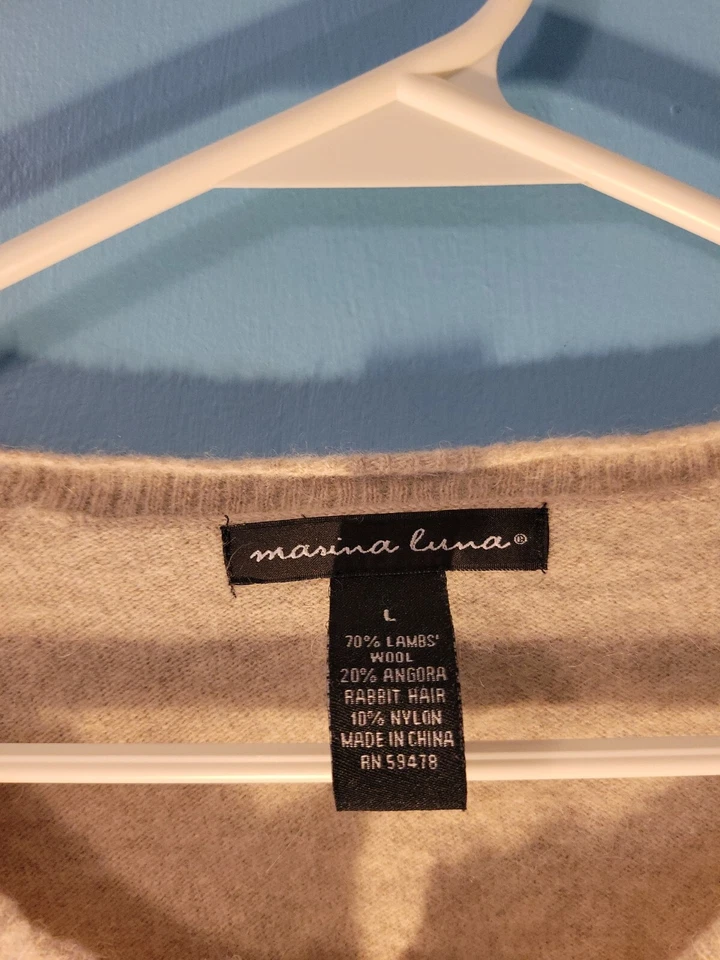 Suéter con botones de lana Marina Luna para mujer talla L Foto 4 de 4