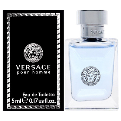 Versace Signature Mini Eau de Toitelle Spray for Men, 0.17oz / 5ml NEW
