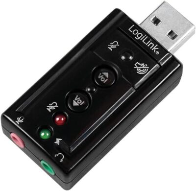 LogiLink UA0078 USB Soundkarte/Audio Adapter mit Virtual 7.1 Surround Sound