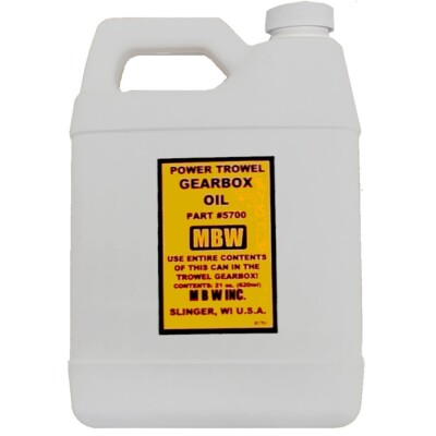 MBW Power Trowel Gear Box Oil 21 oz Bottle