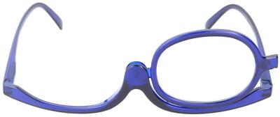 Schwenkbare Schminkbrille / Schminkhilfe aus Kunststoff in Blau