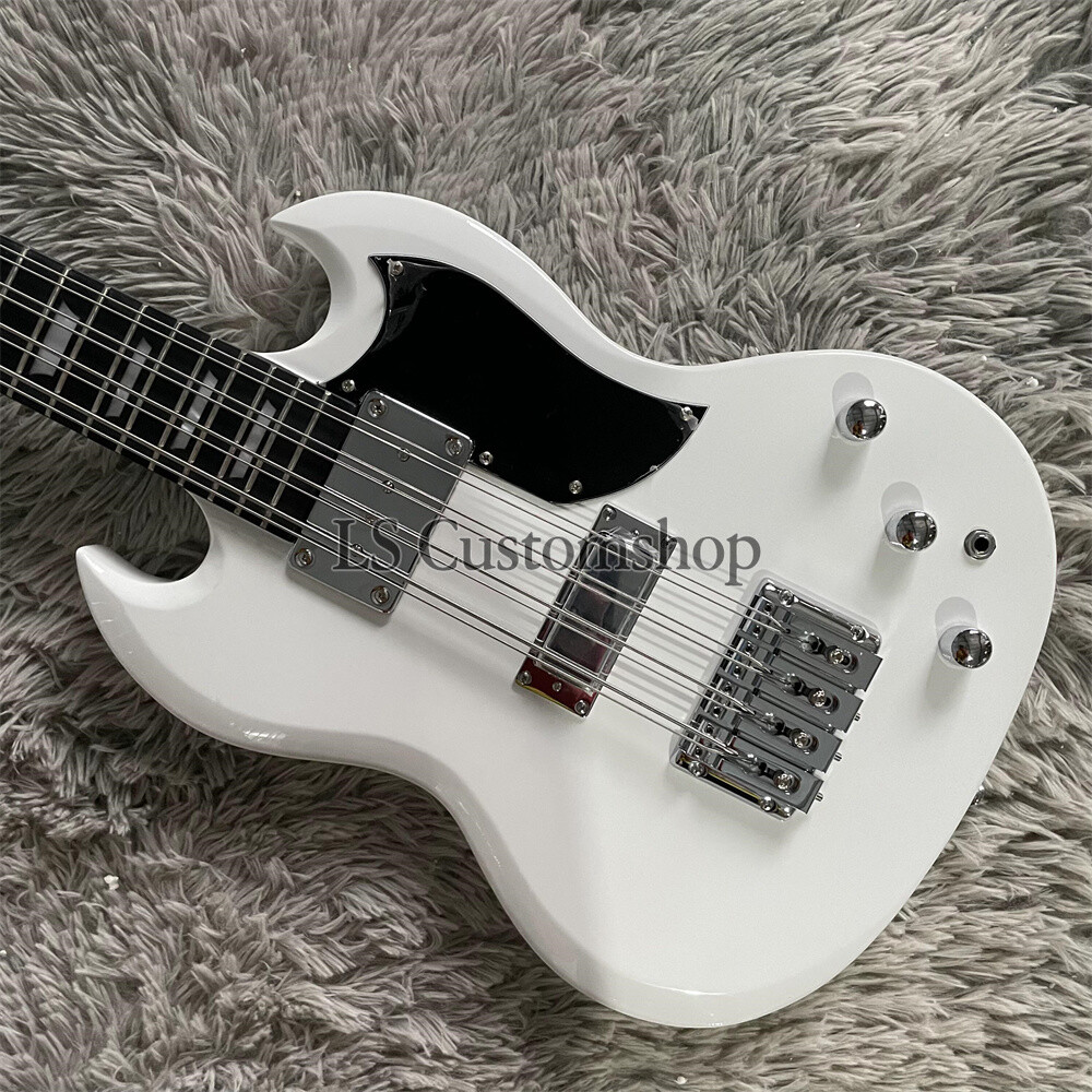 ギター 's effects BOR - White SS260 Jumbo SS Frets Alder Body Flamed Neck 