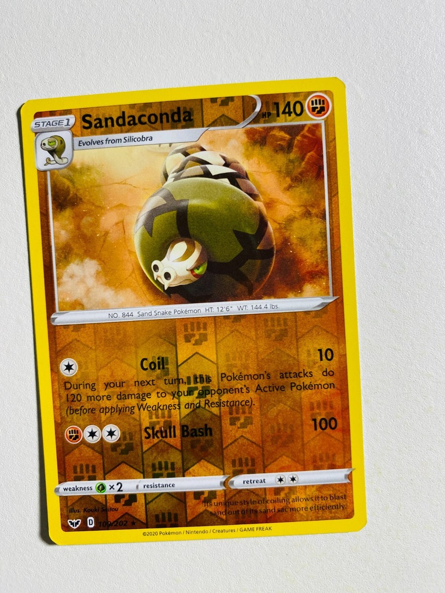 POKEMON #844 SANDACONDA 109/202 RARE FOIL NM-MT CARD POKEMON #844 SANDACONDA 109/202 RARE FOIL NM-MT CARD